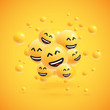© Sebestyen Balint - Group of high detailed yellow emoticons, vector illustration