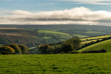 Landscape In The Exmoor National Park Near Malmsmead, Devon, England, UK