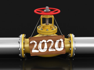 Poster - Pipeline with 2020. Image with clipping path