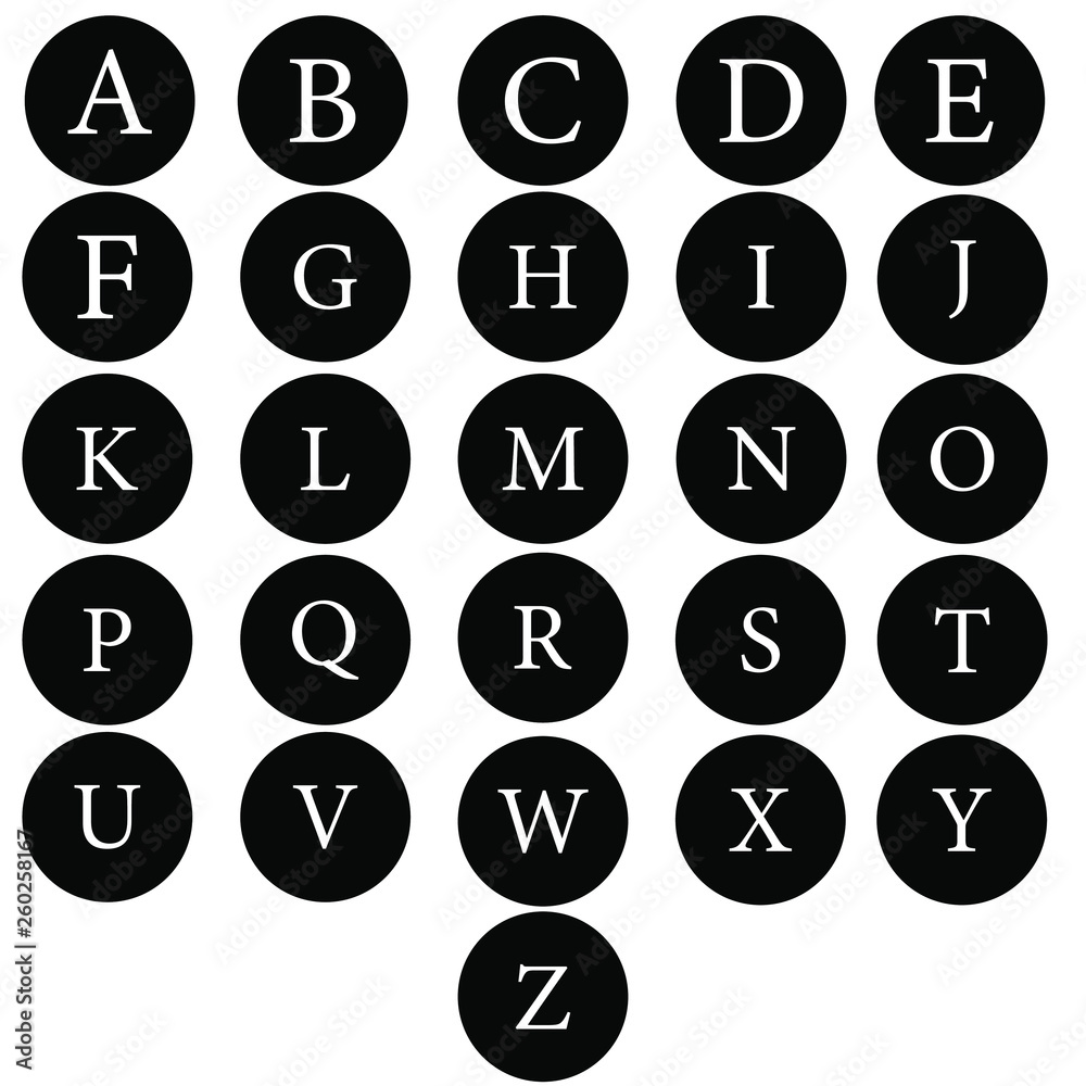 Vector alphabet. Hand drawn letters. Letters of the alphabet written ...