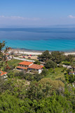 Fototapeta Do pokoju - Panoramic view of beach of town of Afytos, Kassandra, Chalkidiki, Central Macedonia, Greece