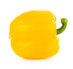 Poster - yellow bell pepper on white background