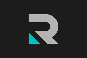 Poster - letter r flat vector logo design