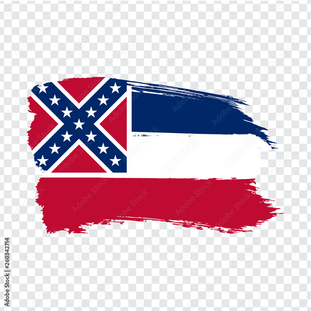 Flag of Mississippi from brush strokes. United States of America. Flag ...
