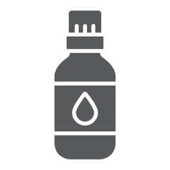 Poster - Essential oil glyph icon, aromatherapy and cosmetic, aromatic oil sign, vector graphics, a solid pattern on a white background.