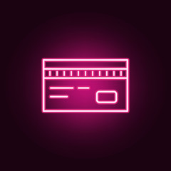 credit card neon icon. Elements of Banking set. Simple icon for websites, web design, mobile app, info graphics