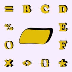 Poster - minus, 3D icon. 3D words icons universal set for web and mobile