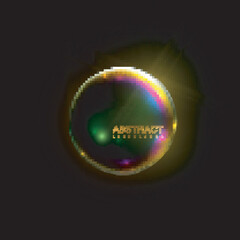 Poster - Iridescent shiny sphere.