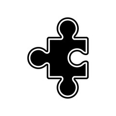 Poster - puzzle icon. Element of finance and chart for mobile concept and web apps icon. Glyph, flat icon for website design and development, app development