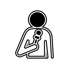 Poster - the reporter icon. Element of Media, Press for mobile concept and web apps icon. Glyph, flat icon for website design and development, app development