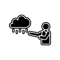 Poster - weather forecast icon. Element of Media, Press for mobile concept and web apps icon. Glyph, flat icon for website design and development, app development
