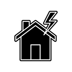 Aufkleber - thunderbolt icon. Element of Insurance for mobile concept and web apps icon. Glyph, flat icon for website design and development, app development