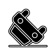 Aufkleber - inverted car icon. Element of Insurance for mobile concept and web apps icon. Glyph, flat icon for website design and development, app development
