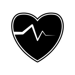 Aufkleber - palpitation icon. Element of Insurance for mobile concept and web apps icon. Glyph, flat icon for website design and development, app development