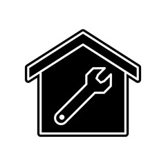 Aufkleber - apartment repair icon. Element of Insurance for mobile concept and web apps icon. Glyph, flat icon for website design and development, app development