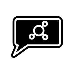 Aufkleber - communication about science icon. Element of Science for mobile concept and web apps icon. Glyph, flat icon for website design and development, app development
