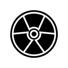 Aufkleber - sign of radiation icon. Element of Science for mobile concept and web apps icon. Glyph, flat icon for website design and development, app development