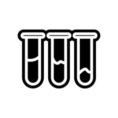 Aufkleber - laboratory test tubes icon. Element of Science for mobile concept and web apps icon. Glyph, flat icon for website design and development, app development