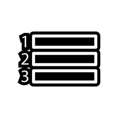 Aufkleber - Equations 1 2 3 icon. Element of Science for mobile concept and web apps icon. Glyph, flat icon for website design and development, app development