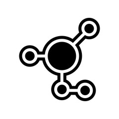 Poster - molecular compound icon. Element of Science for mobile concept and web apps icon. Glyph, flat icon for website design and development, app development
