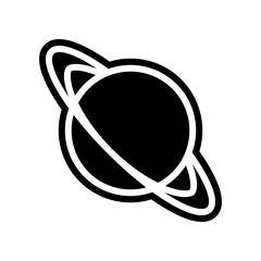 Aufkleber - planet Saturn icon. Element of Science for mobile concept and web apps icon. Glyph, flat icon for website design and development, app development