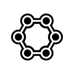 Aufkleber - cell union icon. Element of Science for mobile concept and web apps icon. Glyph, flat icon for website design and development, app development