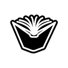 Aufkleber - open book icon. Element of Science for mobile concept and web apps icon. Glyph, flat icon for website design and development, app development