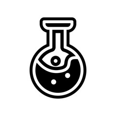 Aufkleber - flask with chemical fluid icon. Element of Science for mobile concept and web apps icon. Glyph, flat icon for website design and development, app development