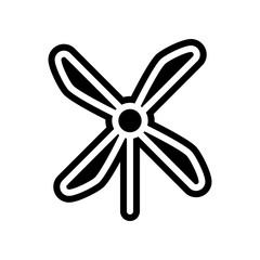 Aufkleber - windmill icon. Element of Science for mobile concept and web apps icon. Glyph, flat icon for website design and development, app development