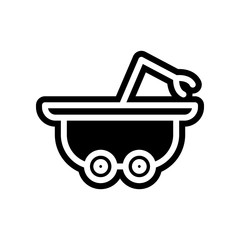 Aufkleber - moon-rover icon. Element of Science for mobile concept and web apps icon. Glyph, flat icon for website design and development, app development