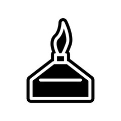 Poster - candle icon. Element of Science for mobile concept and web apps icon. Glyph, flat icon for website design and development, app development