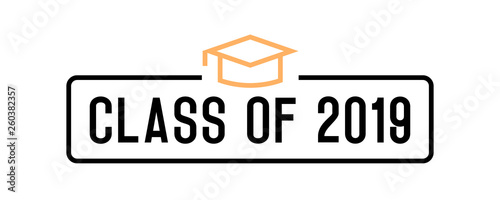Class Of 2019 Congratulations Graduates Design Vector