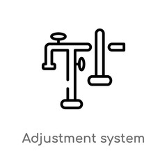Poster - outline adjustment system vector icon. isolated black simple line element illustration from construc