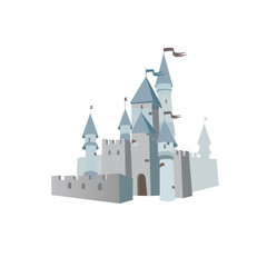 Wall Mural - Fairytale cartoon medieval castle