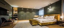 Master Bedroom Interior In Luxury Apartment
