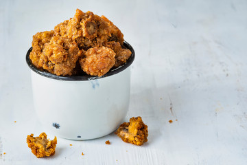 Canvas Print - crispy breaded fried mushroom