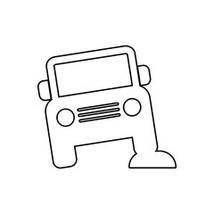 Poster - off-road car icon. Element of transport for mobile concept and web apps icon. Outline, thin line icon for website design and development, app development