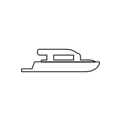 Poster - yacht icon. Element of transport for mobile concept and web apps icon. Outline, thin line icon for website design and development, app development