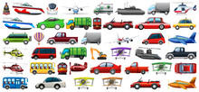 Set Of Transportation Vehicle