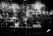 Black And White Grunge Urban Texture With Copy Space. Abstract Surface Dust And Rough Dirty Wall Background Or Wallpaper With Empty Template For All Design. Distress Or Dirt And Damage Effect Concept