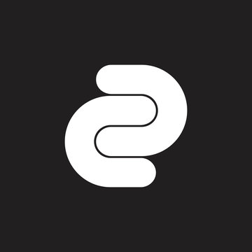 abstract 2 c linked geometric logo