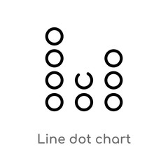 Poster - outline line dot chart vector icon. isolated black simple line element illustration from user interface concept. editable vector stroke line dot chart icon on white background