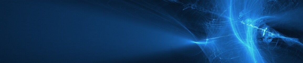 Wall Mural - blue glow wave. lighting effect abstract background