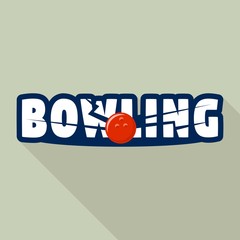 Poster - Bowling strike logo. Flat illustration of bowling strike vector logo for web design