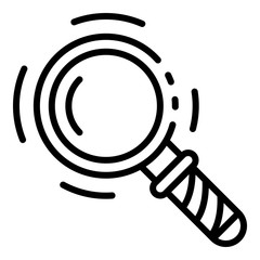 Poster - Magnify glass icon. Outline magnify glass vector icon for web design isolated on white background