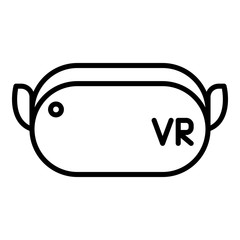 Poster - Vr goggles equipment icon. Outline vr goggles equipment vector icon for web design isolated on white background
