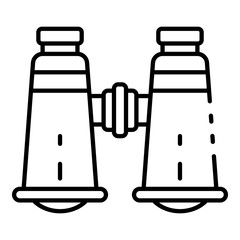 Poster - Explore binoculars icon. Outline explore binoculars vector icon for web design isolated on white background