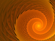 Abstract Fractal Orange Spiral