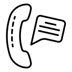 Poster - Business call icon. Outline business call vector icon for web design isolated on white background