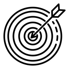 Poster - recruitment target icon. outline recruitment target vector icon for web design isolated on white bac
